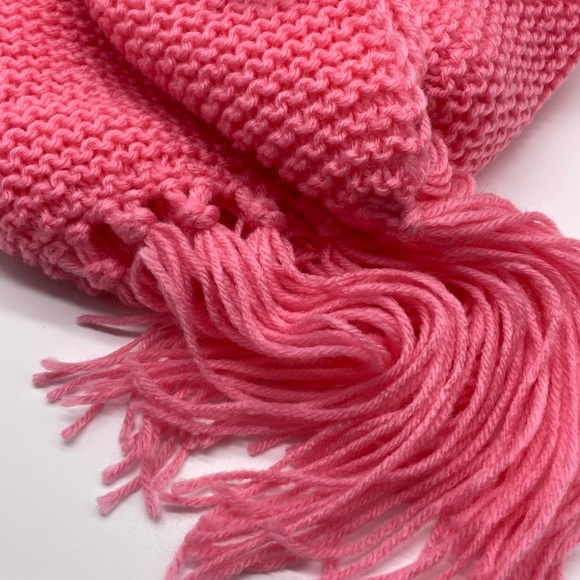 Handmade Crochet Pink Scarf - Picture 2 of 3